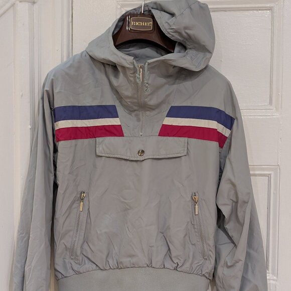 Descente Men's Vintage 90s Gray Windbreaker Pullover Size S - Picture 1 of 13